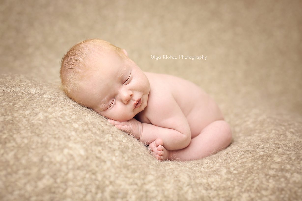 professional photograph of newborn baby boy by Olga Klofac Photography Mayo